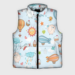 Мужской жилет Детские рисунки, цвет: 3D-светло-серый