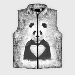 Мужской жилет Панда Любовь Сердце Меланж, цвет: 3D-черный