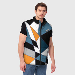 Мужской жилет Геометрический узор, цвет: 3D-черный — фото 2