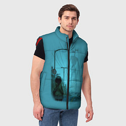 Мужской жилет СИРЕНОГОЛОВЫЙ И ДЕВОЧКА, цвет: 3D-красный — фото 2