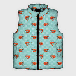 Мужской жилет Креветки паттерн, цвет: 3D-черный