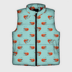 Мужской жилет Креветки паттерн, цвет: 3D-красный