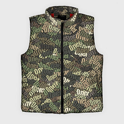 Мужской жилет Именной камуфляж Олег, цвет: 3D-красный