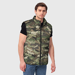 Мужской жилет Именной камуфляж Миша, цвет: 3D-черный — фото 2