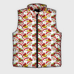 Мужской жилет Дед Мороз и Снеговик, цвет: 3D-красный