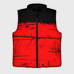 Мужской жилет КРАСНЫЙ ГРАНЖ RED GRUNGE, цвет: 3D-черный