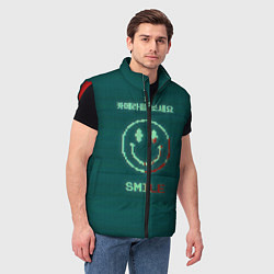 Мужской жилет Игра в кальмара: Смайлик, цвет: 3D-красный — фото 2