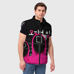 Мужской жилет Игра в кальмара: Команда стражей, цвет: 3D-светло-серый — фото 2