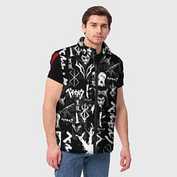 Мужской жилет BERSERK SYMBOL LOGO БЕРСЕРК СИМВОЛИКА ПАТТЕРН, цвет: 3D-красный — фото 2