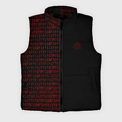 Мужской жилет ВАЛЬКНУТ РУНИЧЕСКИЙ АЛФАВИТ, цвет: 3D-черный
