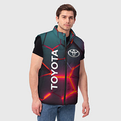 Мужской жилет TOYOTA 3D NEON ТОЙОТА 3Д ПЛИТЫ НЕОН, цвет: 3D-черный — фото 2