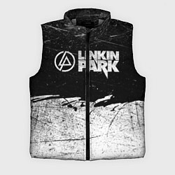 Мужской жилет Линкин Парк Лого Рок ЧБ Linkin Park Rock, цвет: 3D-светло-серый