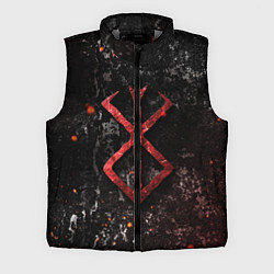 Мужской жилет BERSERK LOGO GRUNGE RED, цвет: 3D-светло-серый