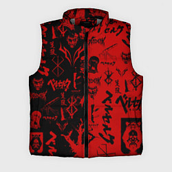 Мужской жилет BERSERK BLACK RED БЕРСЕРК ПАТТЕРН, цвет: 3D-светло-серый