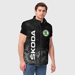 Мужской жилет SKODA АВТО, цвет: 3D-черный — фото 2