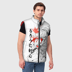 Мужской жилет Rurouni Kenshin - Бродяга Кэнсин, цвет: 3D-красный — фото 2