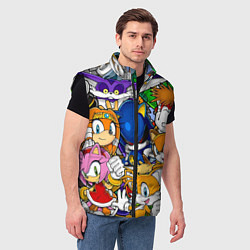 Мужской жилет КИБЕР СОНИК CYBER SONIC ROBOT, цвет: 3D-черный — фото 2