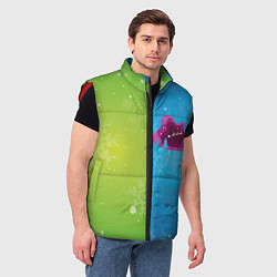 Мужской жилет Цветное рождество Snowflake, цвет: 3D-красный — фото 2