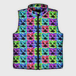 Мужской жилет МАЙНКРАФТ MINECRAFT ЦВЕТНЫЕ КРИПЕРЫ, цвет: 3D-черный