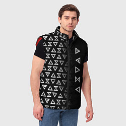 Мужской жилет ЗНАКИ ВЕДЬМАКА, СИМВОЛЫ, цвет: 3D-красный — фото 2