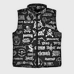 Мужской жилет ЛОГОТИПЫ МЕТАЛ ГРУПП METAL BANDS LOGO, цвет: 3D-черный