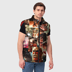 Мужской жилет Атака Титанов Shingeki no Kyojin, цвет: 3D-красный — фото 2
