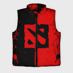 Мужской жилет DOTA 2 БРЫЗГИ КРАСОК, КРАСНО ЧЁРНЫЙ ЛОГО