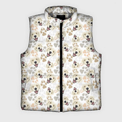 Мужской жилет Лабрадор Золотистый Ретривер, цвет: 3D-светло-серый