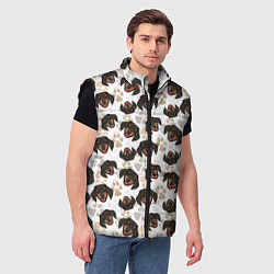 Мужской жилет Такса Dachshund Dog, цвет: 3D-черный — фото 2