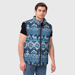 Мужской жилет Christmas Pattern, цвет: 3D-черный — фото 2