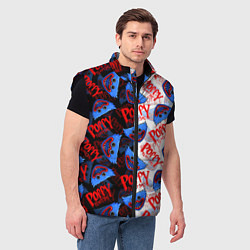 Мужской жилет POPPY PLAYTIME ПОППИ ПЛЕЙТАЙМ ХАГГИ ВАГГИ УЗОР, цвет: 3D-черный — фото 2