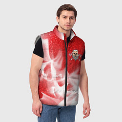 Мужской жилет САНТА - ЛЕДЕНЦЫ - Огонь, цвет: 3D-светло-серый — фото 2