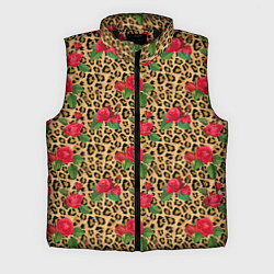 Мужской жилет Шкура Леопарда в Цветах, цвет: 3D-черный