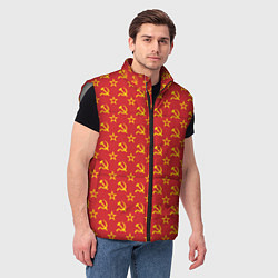 Мужской жилет Серп и Молот СССР, цвет: 3D-светло-серый — фото 2