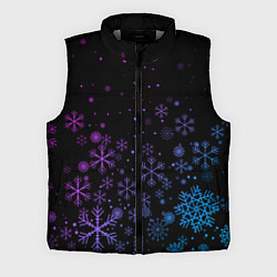 Мужской жилет Новогодние снежинки Градиент