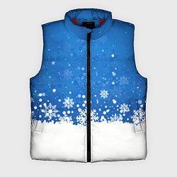 Мужской жилет Снежинки - С Новым Годом, цвет: 3D-красный