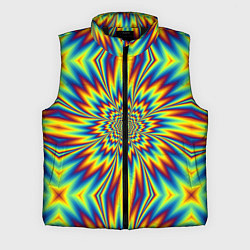 Мужской жилет Пульсирующий Огненный Цветок, цвет: 3D-черный