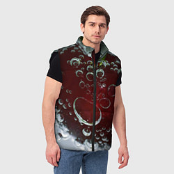 Мужской жилет Сочная вишня под водой, цвет: 3D-черный — фото 2