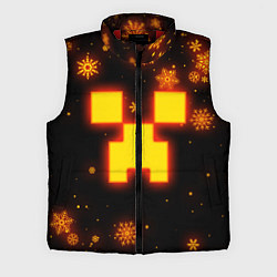 Мужской жилет НОВОГОДНИЙ ОГНЕННЫЙ КРИПЕР CREEPER FIRE, цвет: 3D-красный