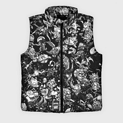 Мужской жилет DOTA 2 ВСЕ ПЕРСОНАЖИ ЧЁРНО БЕЛЫЙ