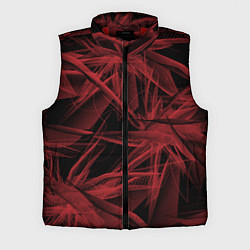 Мужской жилет Красная абстракция цветы, цвет: 3D-красный