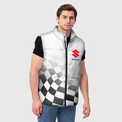 Мужской жилет Suzuki, Сузуки Спорт, Финишный флаг, цвет: 3D-черный — фото 2