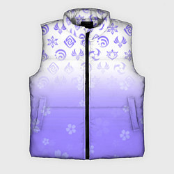 Мужской жилет GENSHIN IMPACT SYMBOL PATTERN SAKURA САКУРА, цвет: 3D-светло-серый