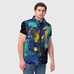 Мужской жилет КРАСКА PAINT, цвет: 3D-черный — фото 2