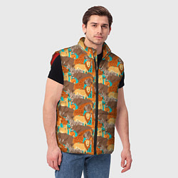 Мужской жилет Дикие Животные, цвет: 3D-красный — фото 2