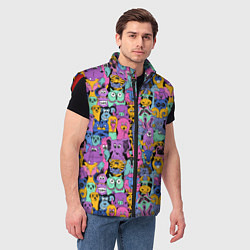 Мужской жилет Разные Мультяшные Животные, цвет: 3D-красный — фото 2