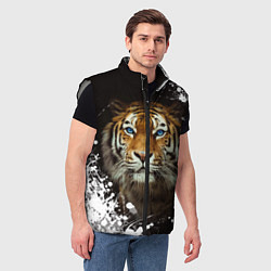Мужской жилет Год тигра2022, цвет: 3D-светло-серый — фото 2