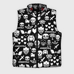 Мужской жилет UNDERTALE PATTERN БЕЛЫЙ, цвет: 3D-красный