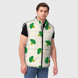 Мужской жилет Брокколи паттерн, цвет: 3D-светло-серый — фото 2