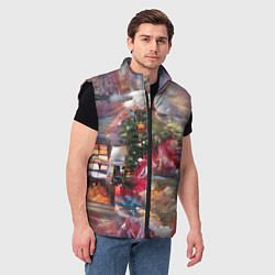 Мужской жилет Ностальгия Рождества, цвет: 3D-черный — фото 2